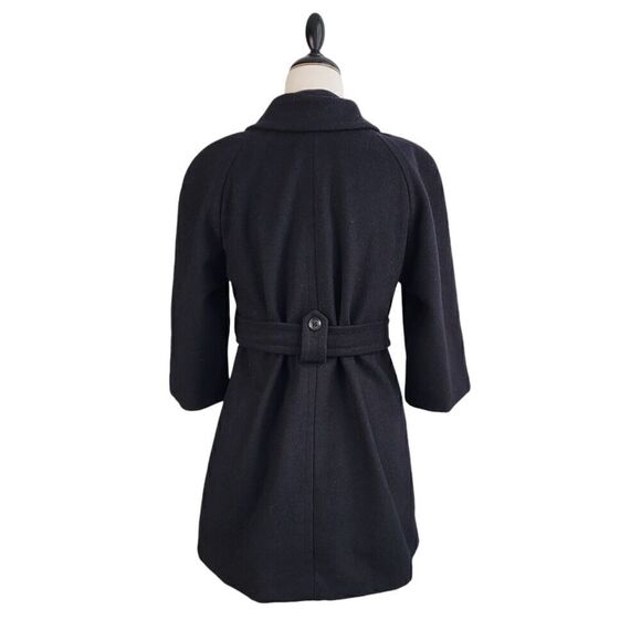 Gap Wool Blend Peacoat Women's M Black Belted 3/4 Sleeve Sailor Retro Button - Picture 7 of 16